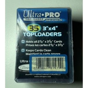 Ultra Pro 3x4 Regular Toploaders 1 Pack of 35 for Standard Sized Cards BRAND NEW